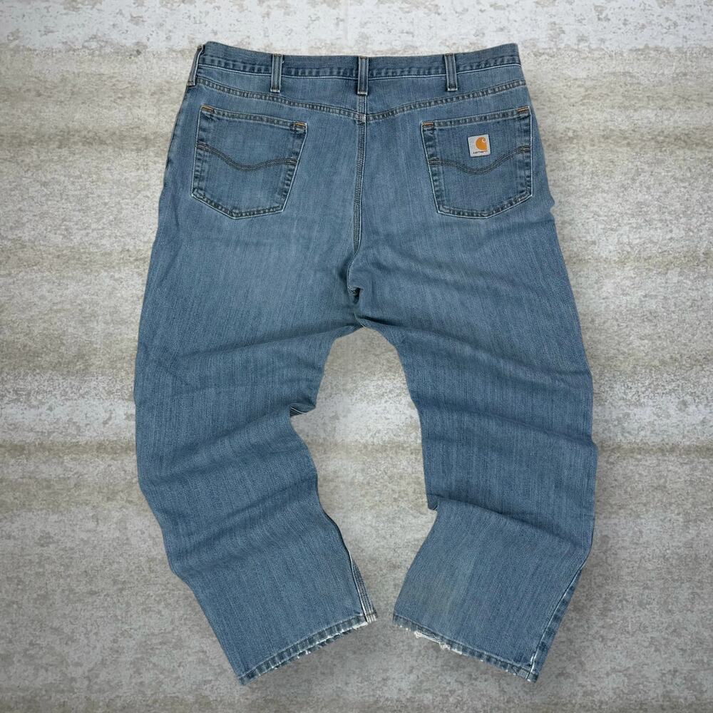 Vintage 90s Carhartt Jeans 42x32 Relaxed Fit Light Wash Denim